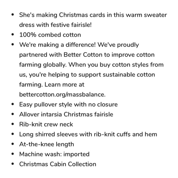 Gymboree Girls Intarsia Fairisle Sweater Dress Christmas Cabin - Picture 7 of 7